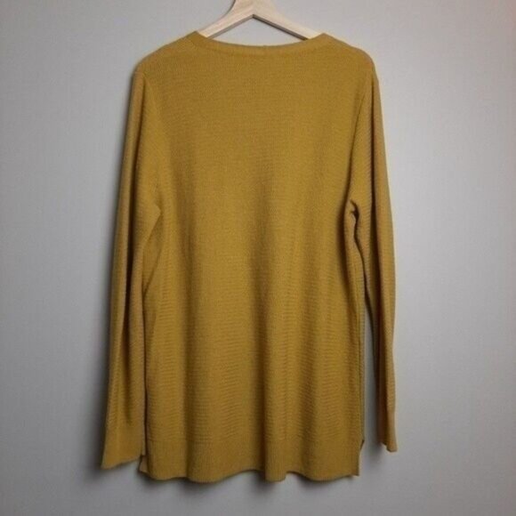 GAP Brooklyn V-neck Light Sweater Mustard Yellow Sz XL - Picture 6 of 8